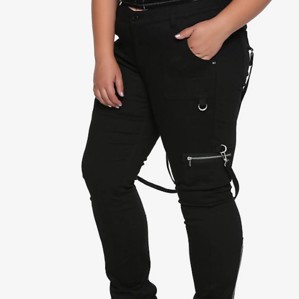 Tripp NYC Royal Bones Skinny Bondage jeans 16 plus
